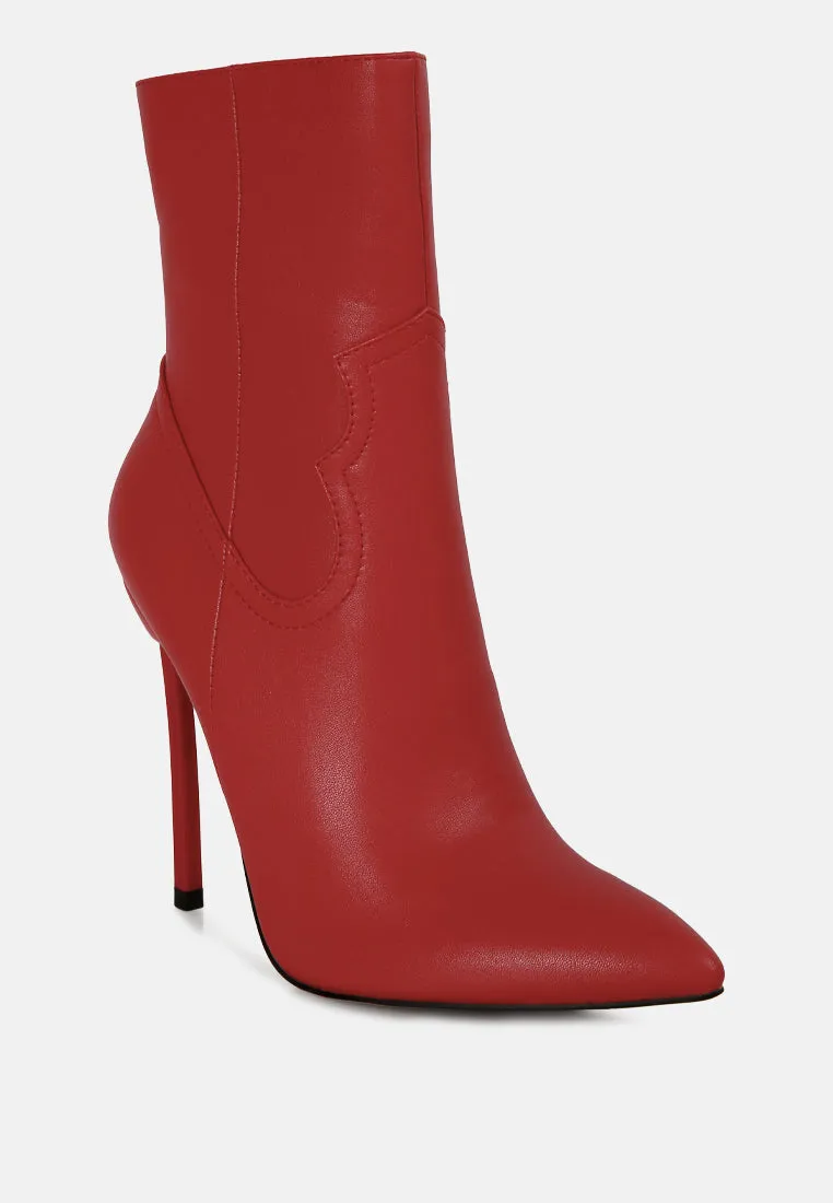 Jenner High Heel Cowboy Ankle Boots