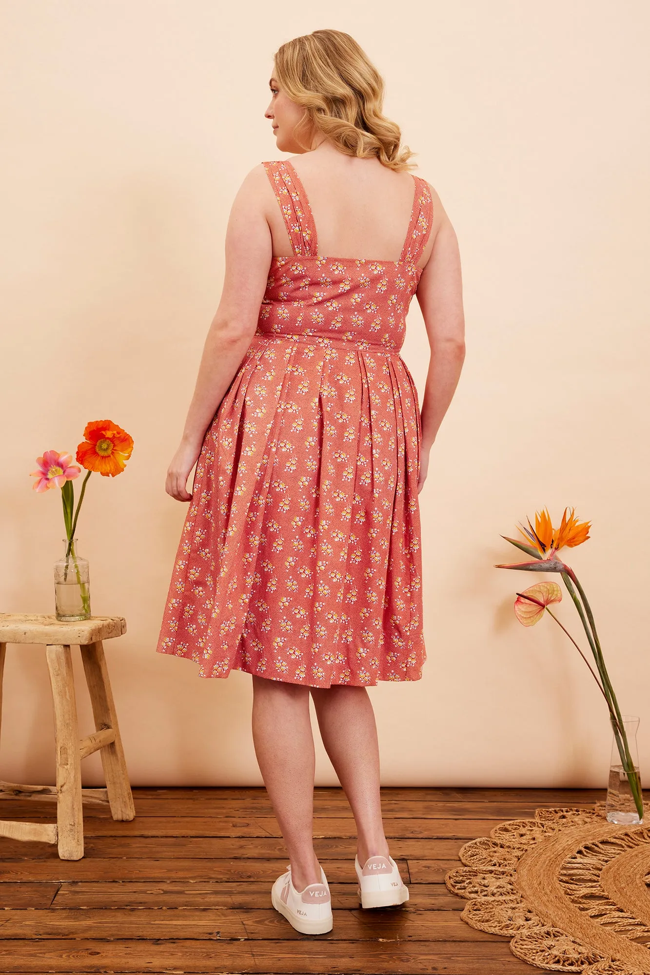 Jenny Paprika Ditsy Floral Dress