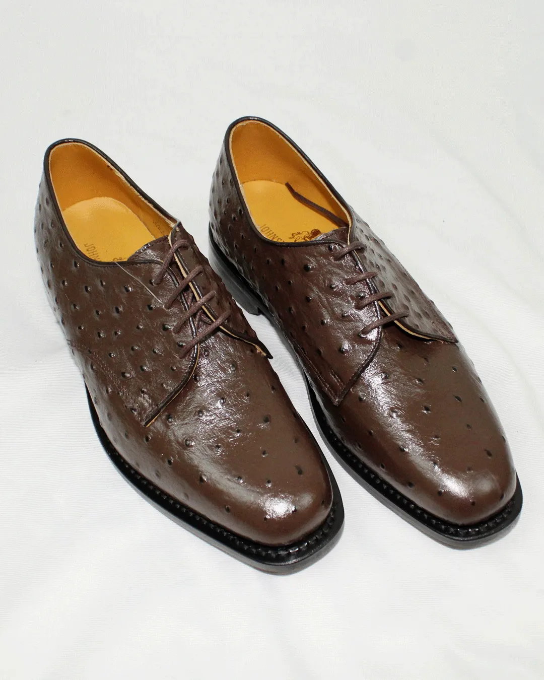 Johnston & Murphy Ostrich Leather Choc