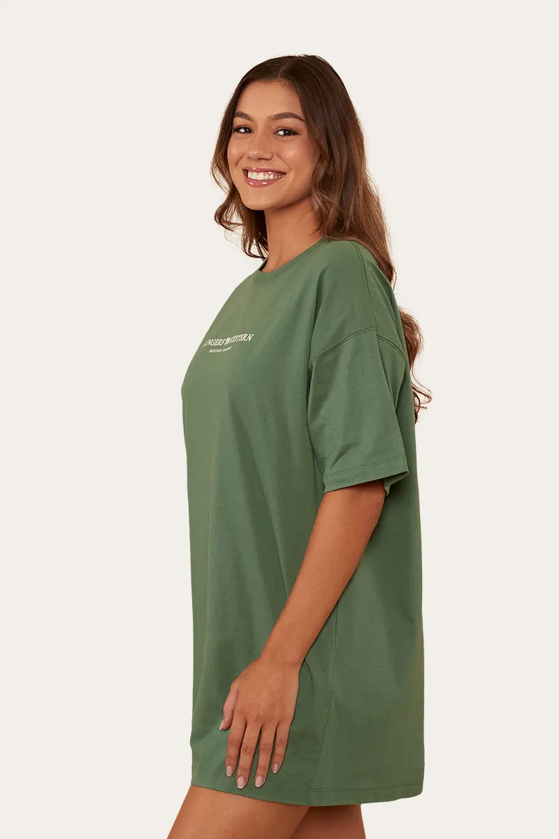 Journey Womens T-Shirt Dress - Cactus Green