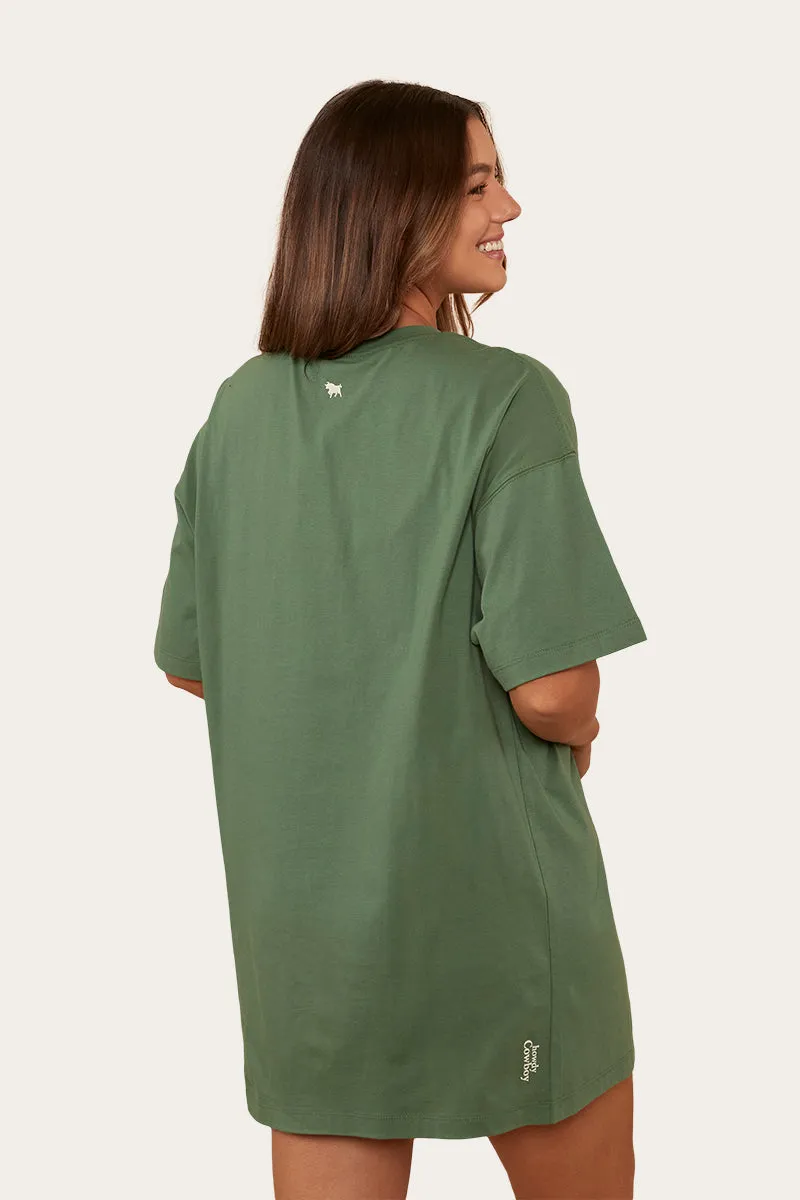 Journey Womens T-Shirt Dress - Cactus Green