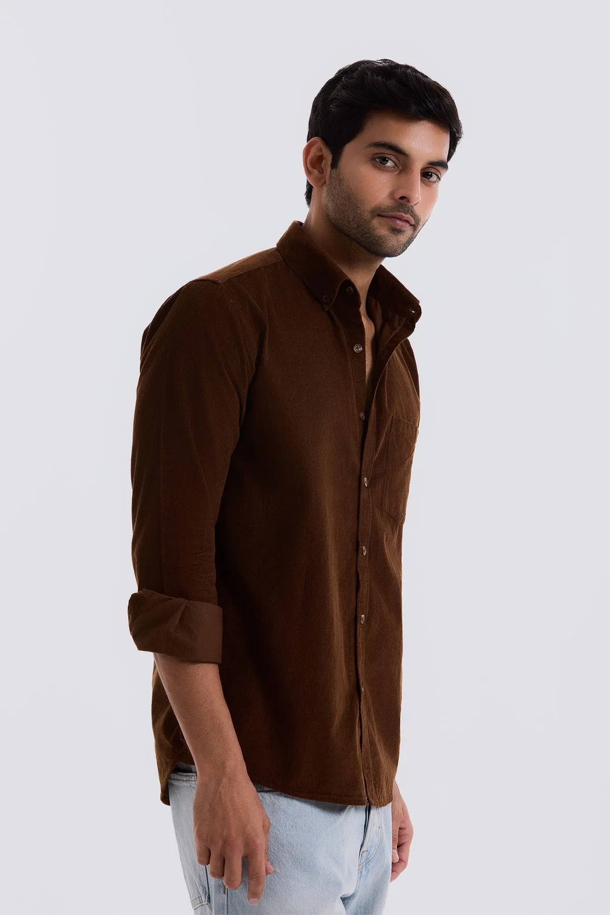 Khaki Corduroy Shirt