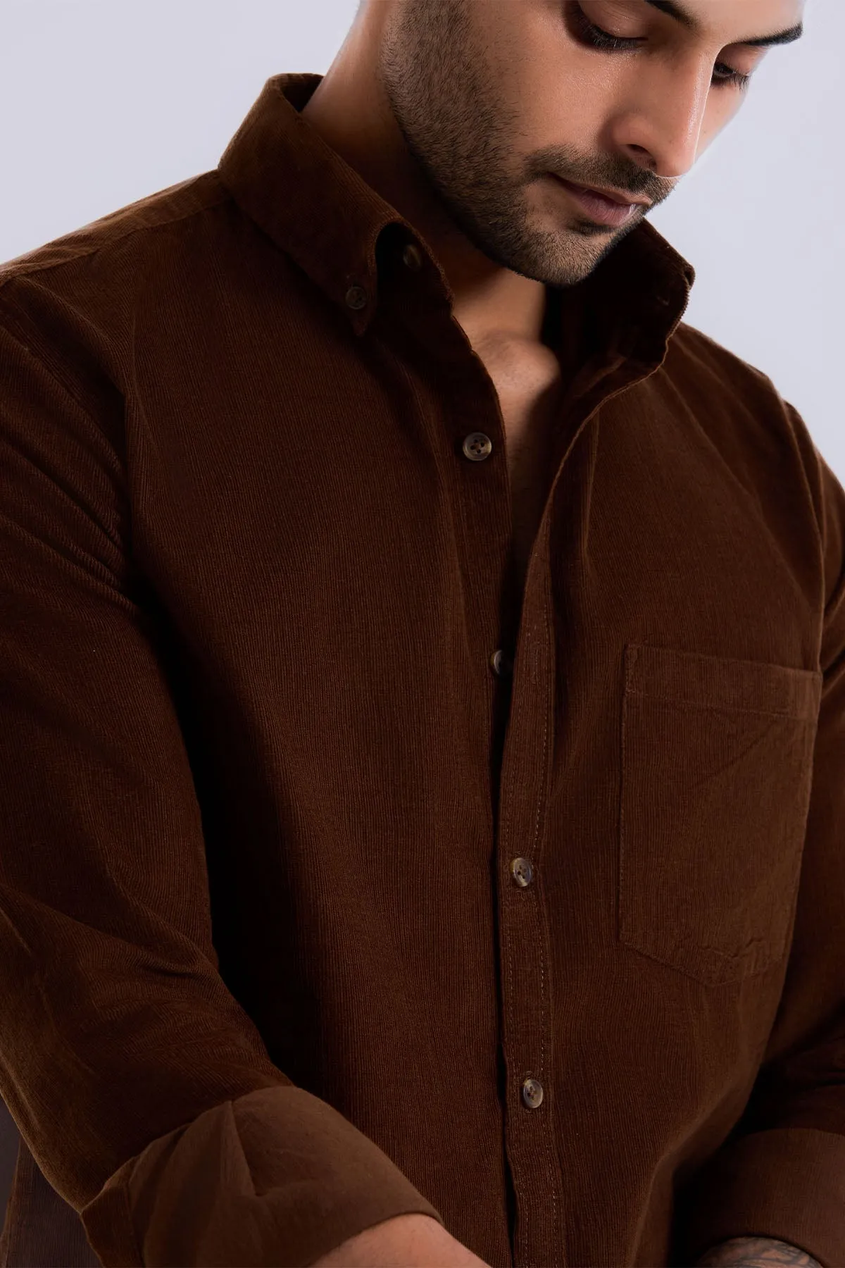 Khaki Corduroy Shirt