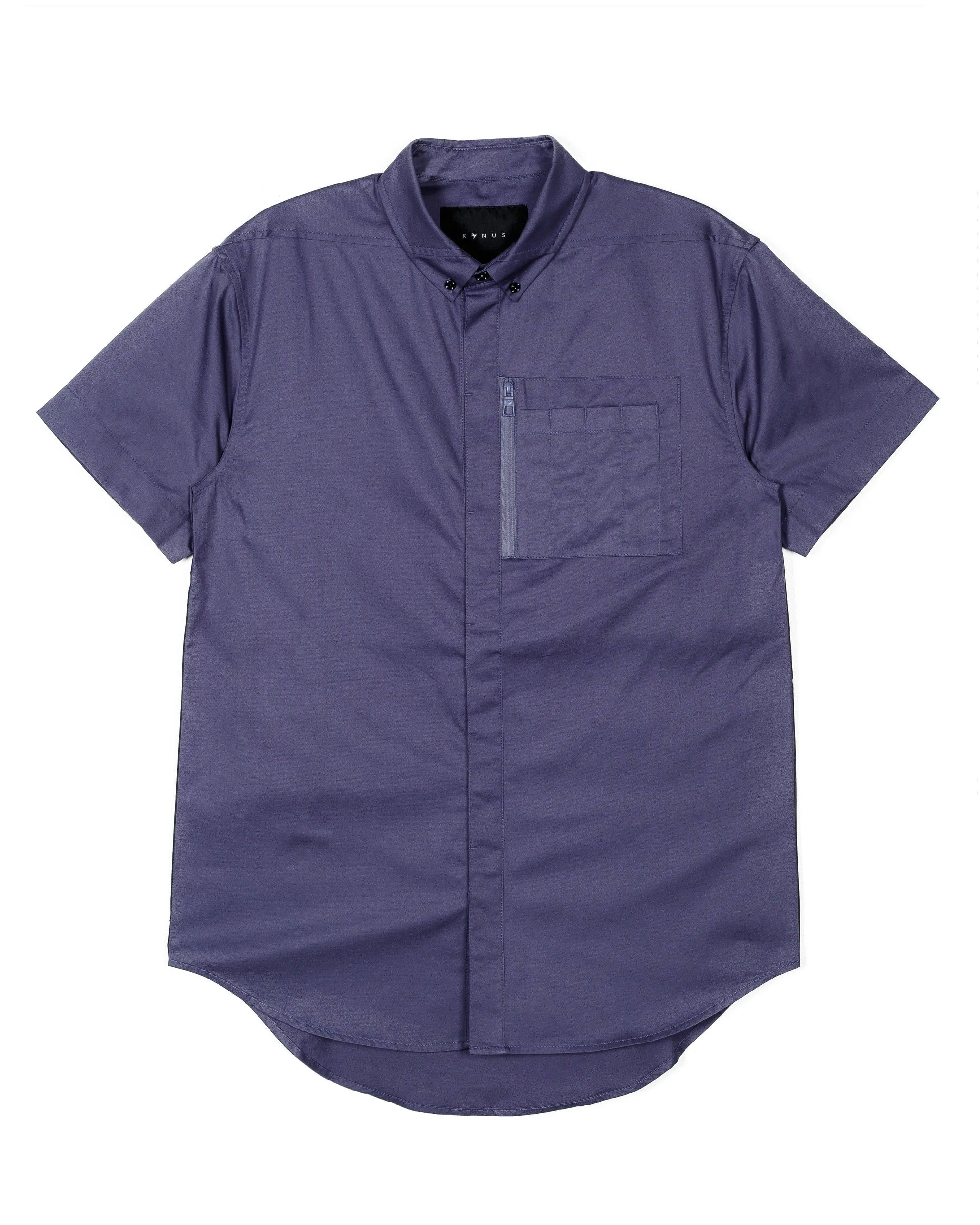 Konus Men's Short Sleeve Button Down in Cobalt