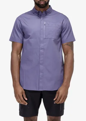 Konus Men's Short Sleeve Button Down in Cobalt