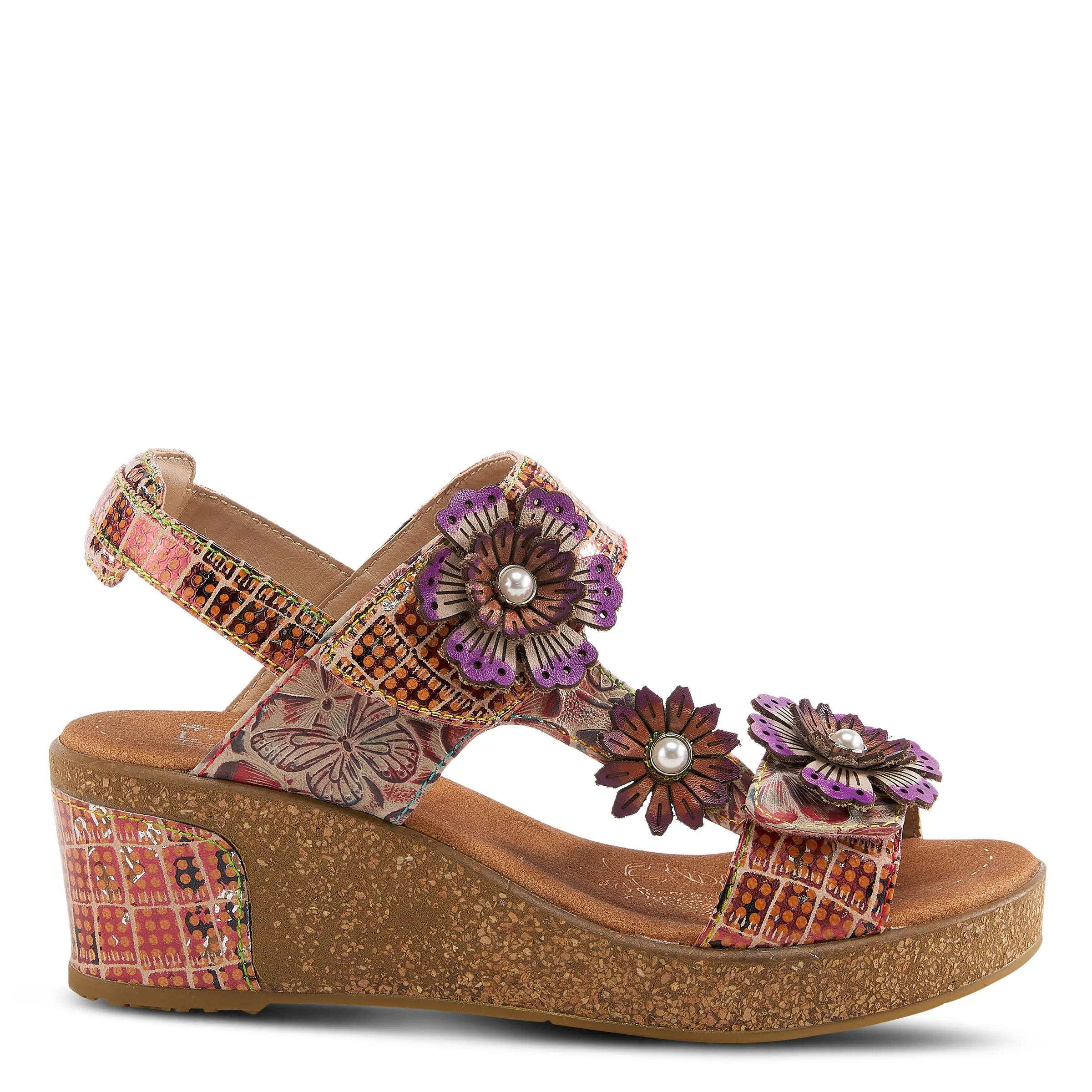 L'ARTISTE RADD-GEO BACK STRAP SANDALS