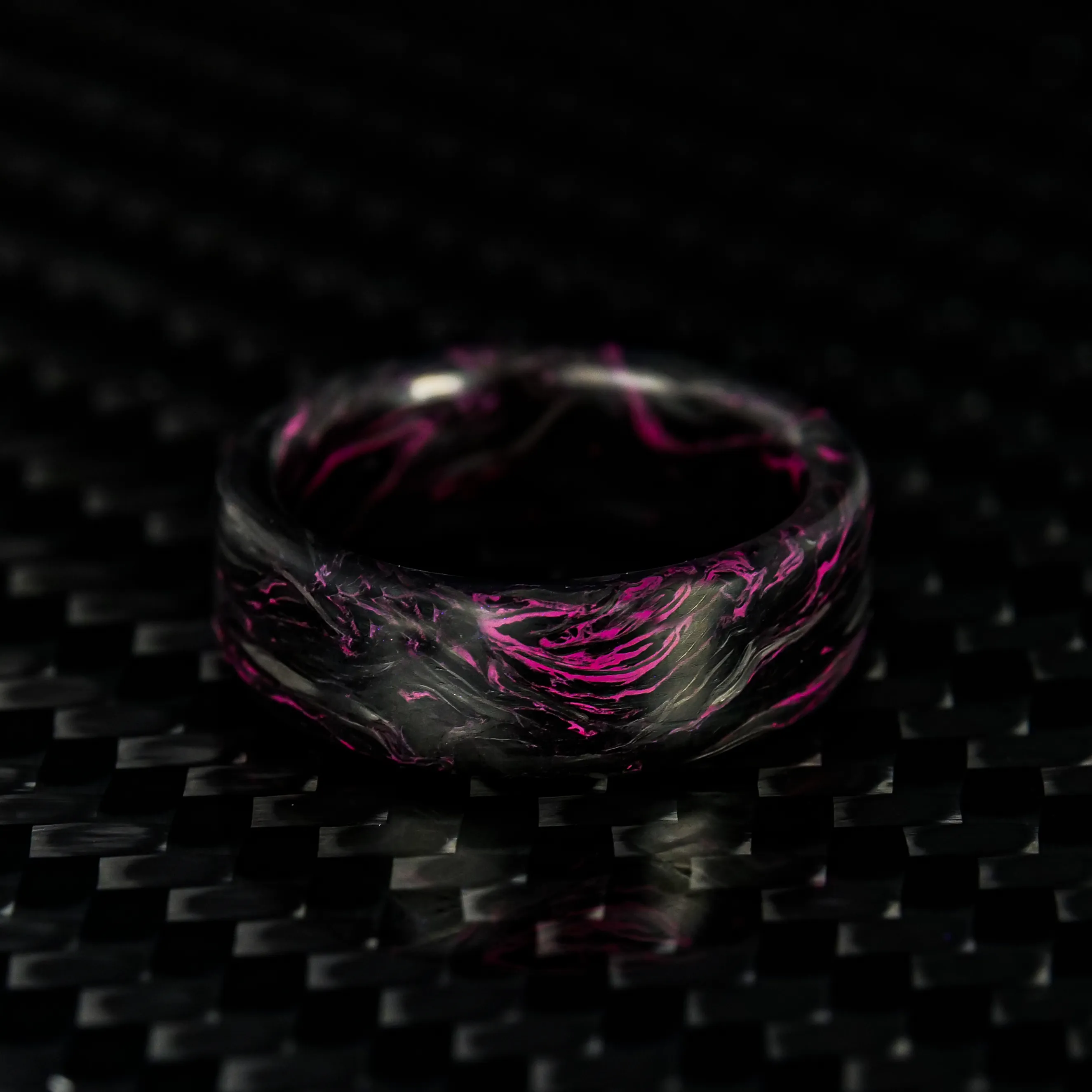 Lavender Burl Carbon Fiber Ring