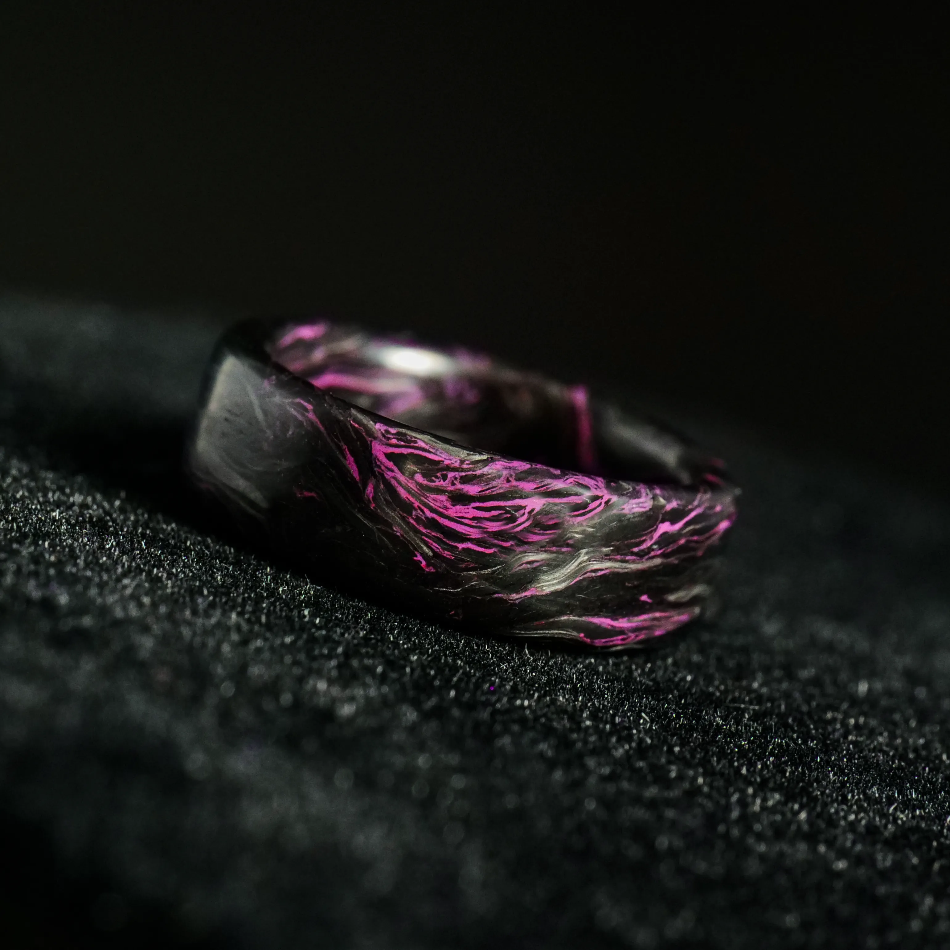 Lavender Burl Carbon Fiber Ring