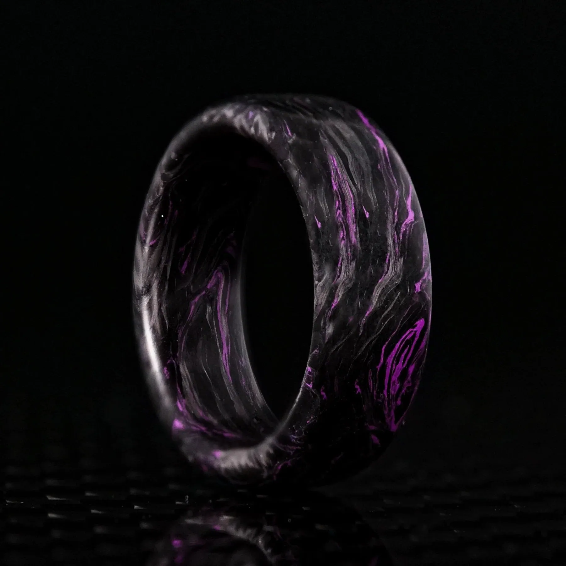 Lavender Burl Carbon Fiber Ring