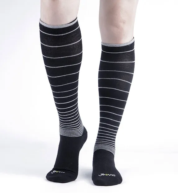 Lightweight Merino Wool Everyday Compression Socks (15-20mmHg) - Stripes