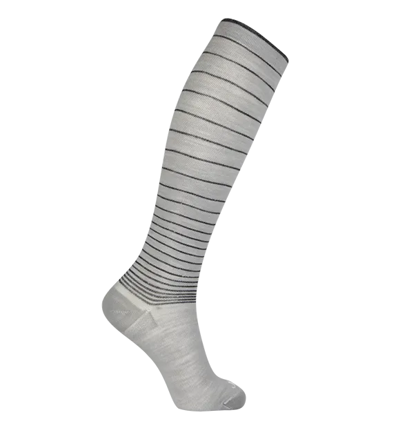 Lightweight Merino Wool Everyday Compression Socks (15-20mmHg) - Stripes