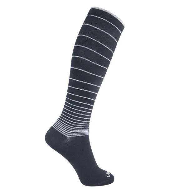 Lightweight Merino Wool Everyday Compression Socks (15-20mmHg) - Stripes