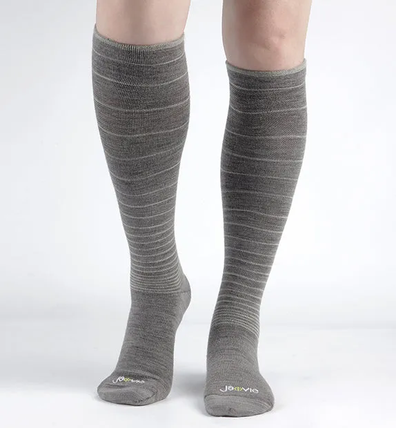 Lightweight Merino Wool Everyday Compression Socks (15-20mmHg) - Stripes