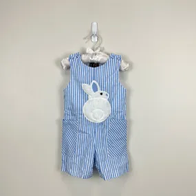 Lil Cactus Blue Bunny Shortall Romper 6-12 Months