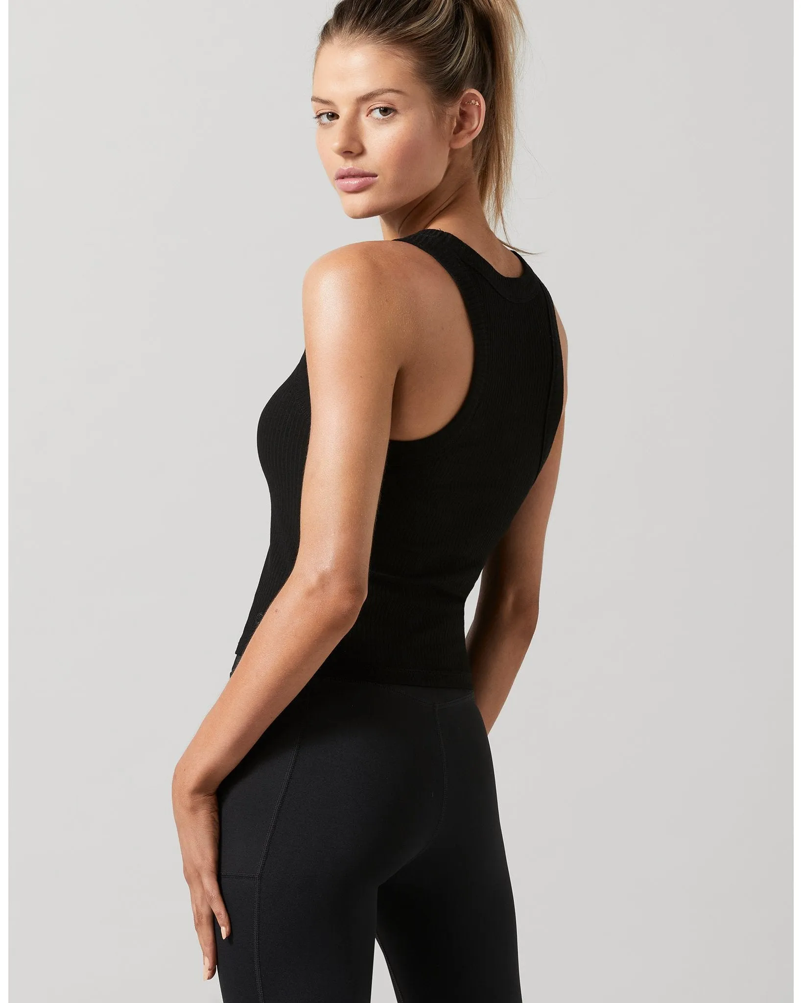 Lilybod Harmony Rib Tank - Black