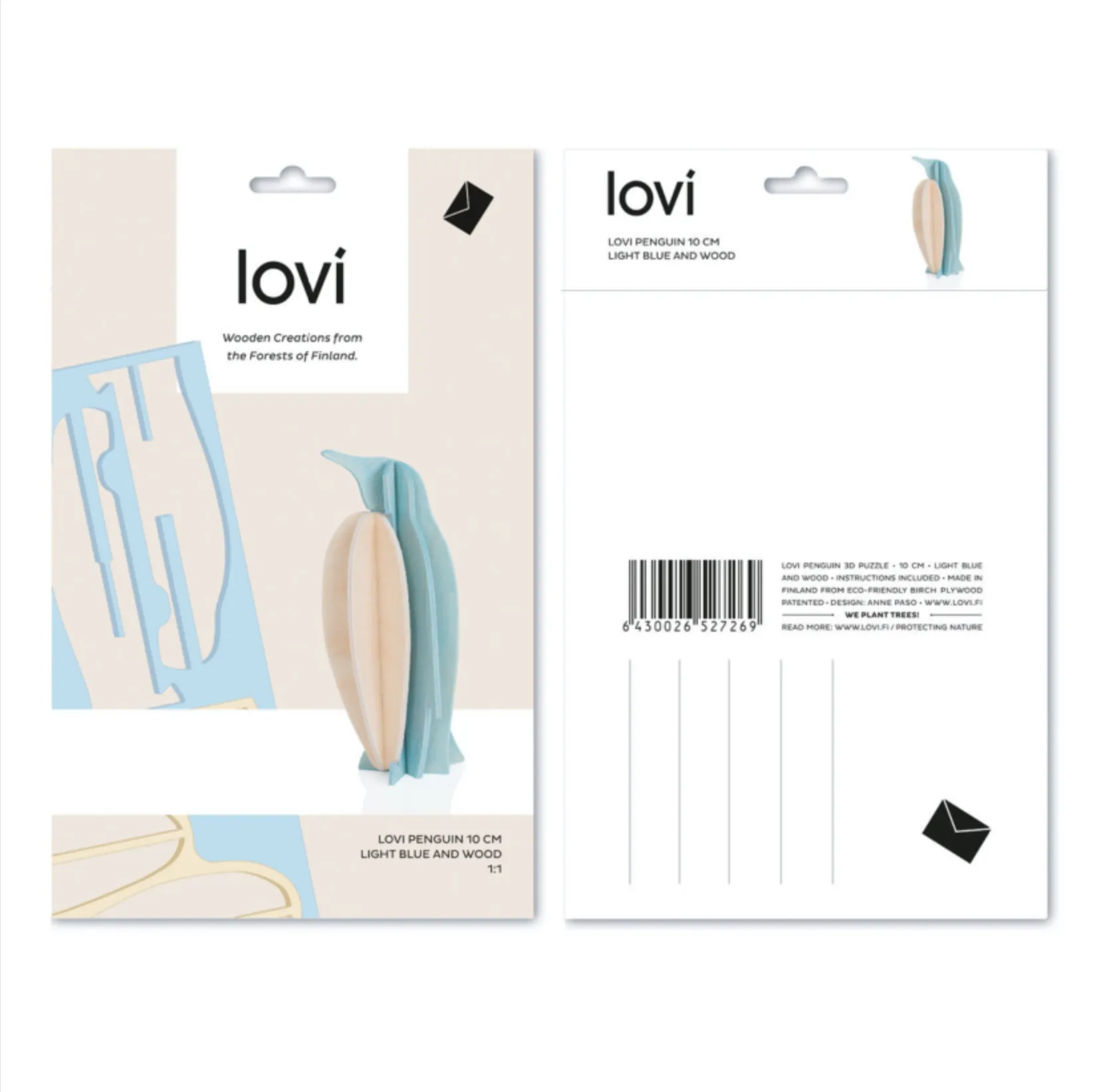 LOVI | Wooden 3D Puzzle | Penguin