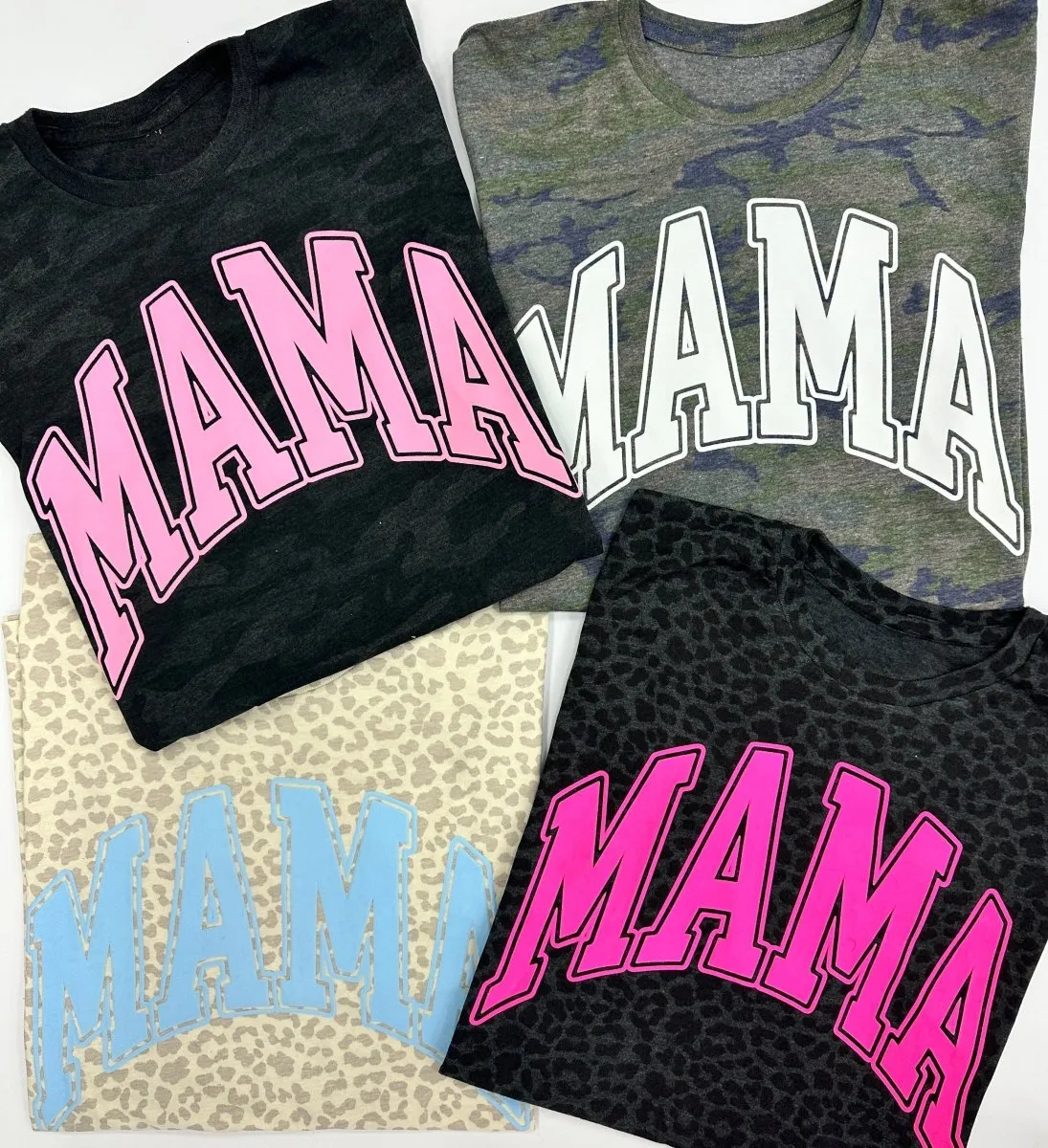 'Mama' PUFF Pattern T-Shirt