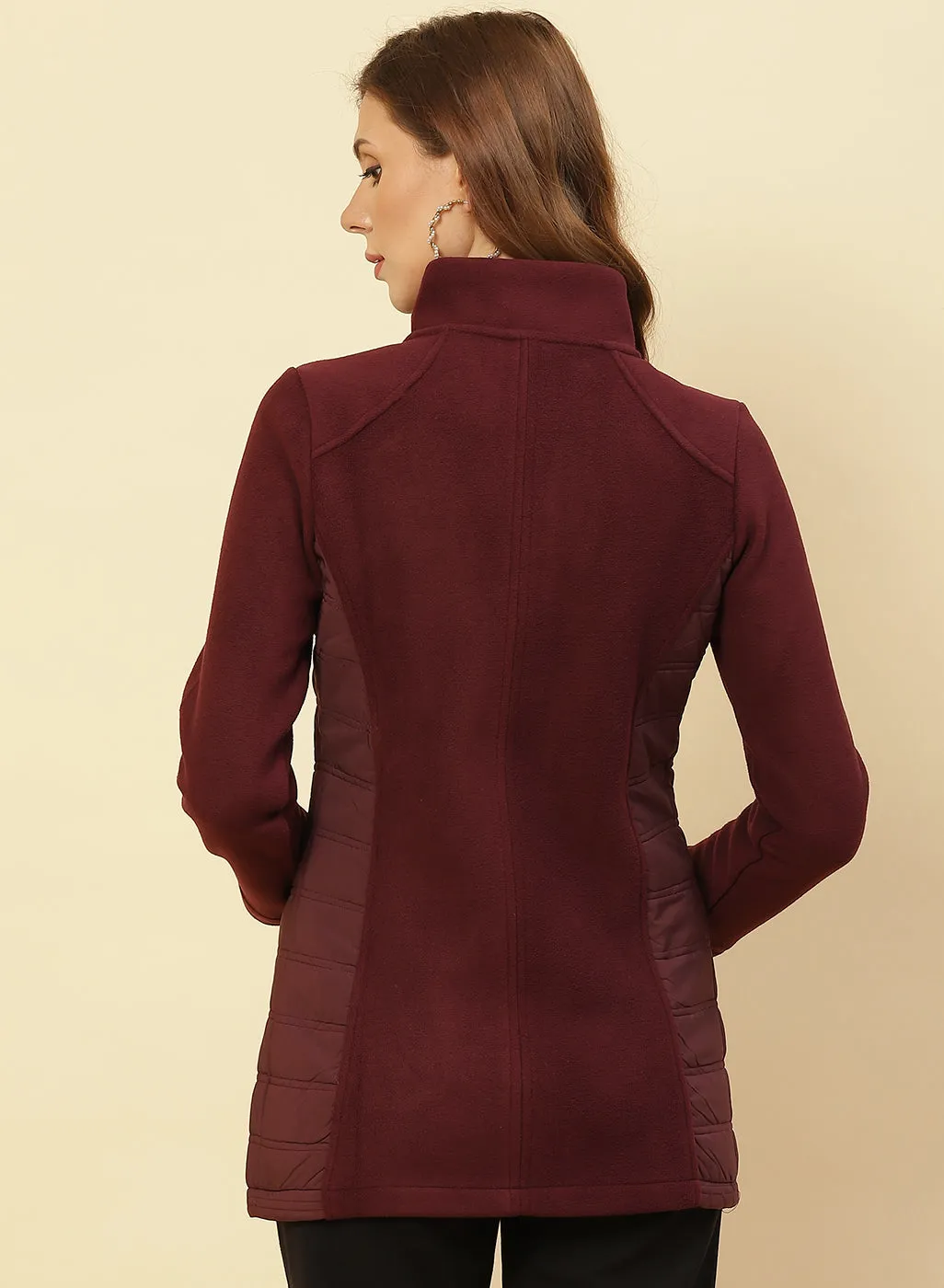 Maroon Fleece Jacket