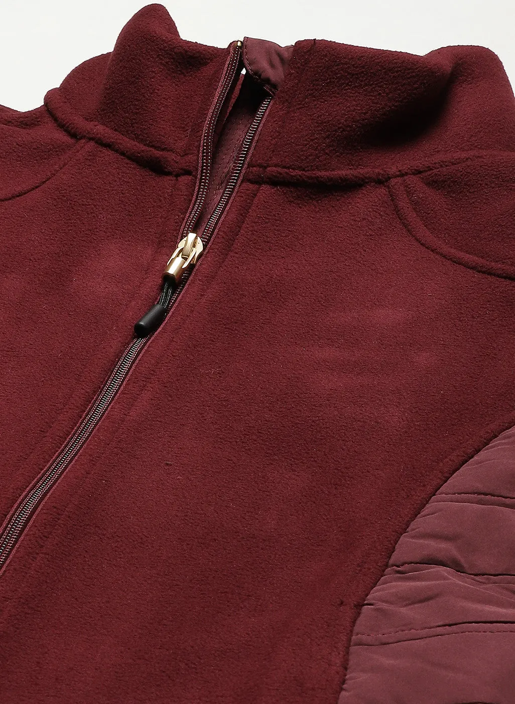 Maroon Fleece Jacket