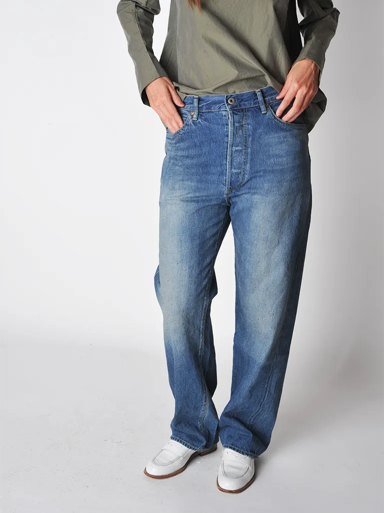 Medium Wash Selvedge Denim Monroe Cut Jean