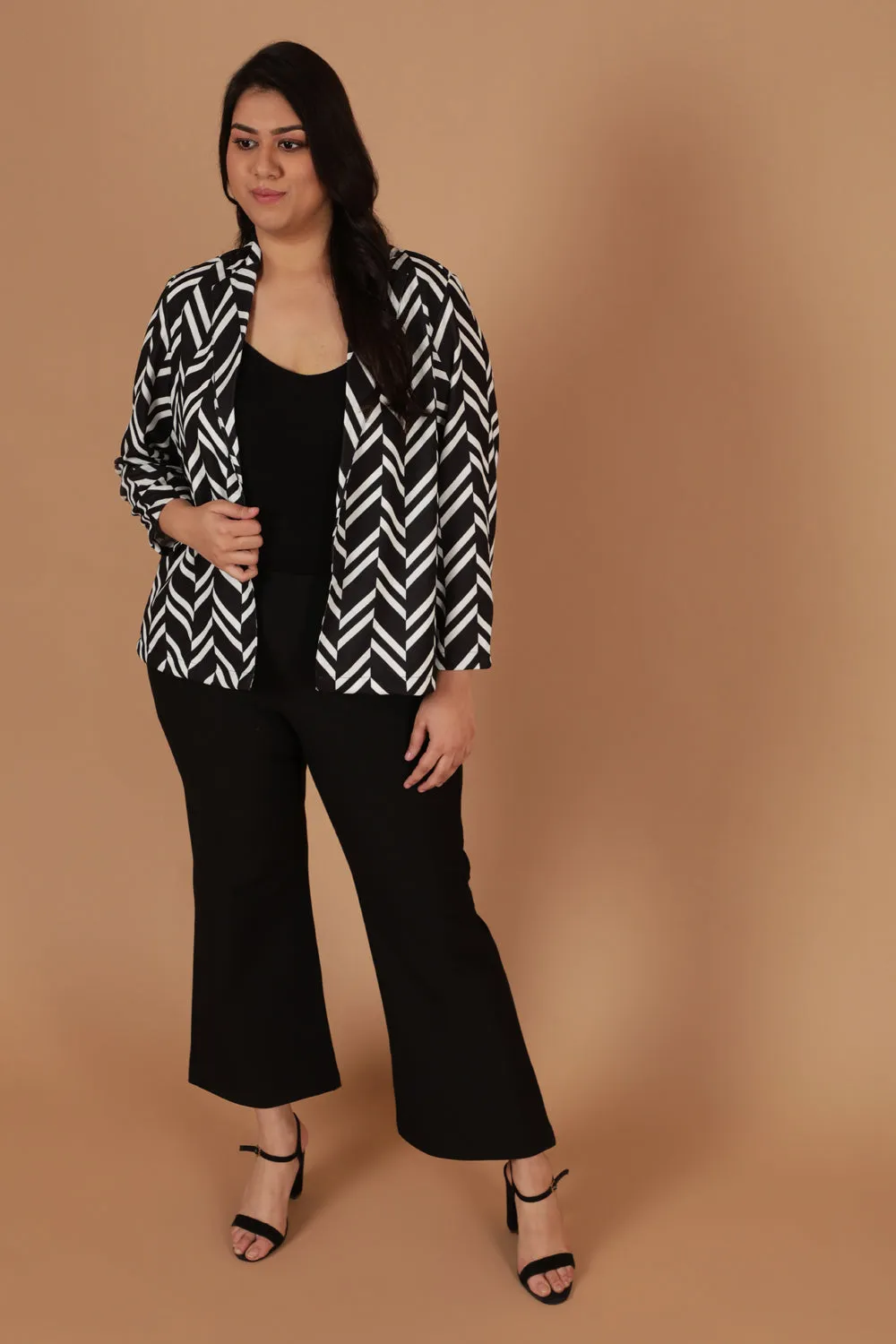 Monochrome Chevron Blazer