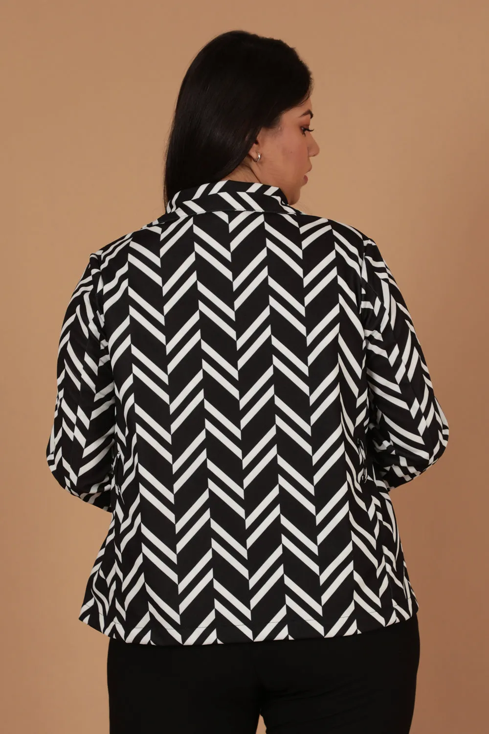 Monochrome Chevron Blazer