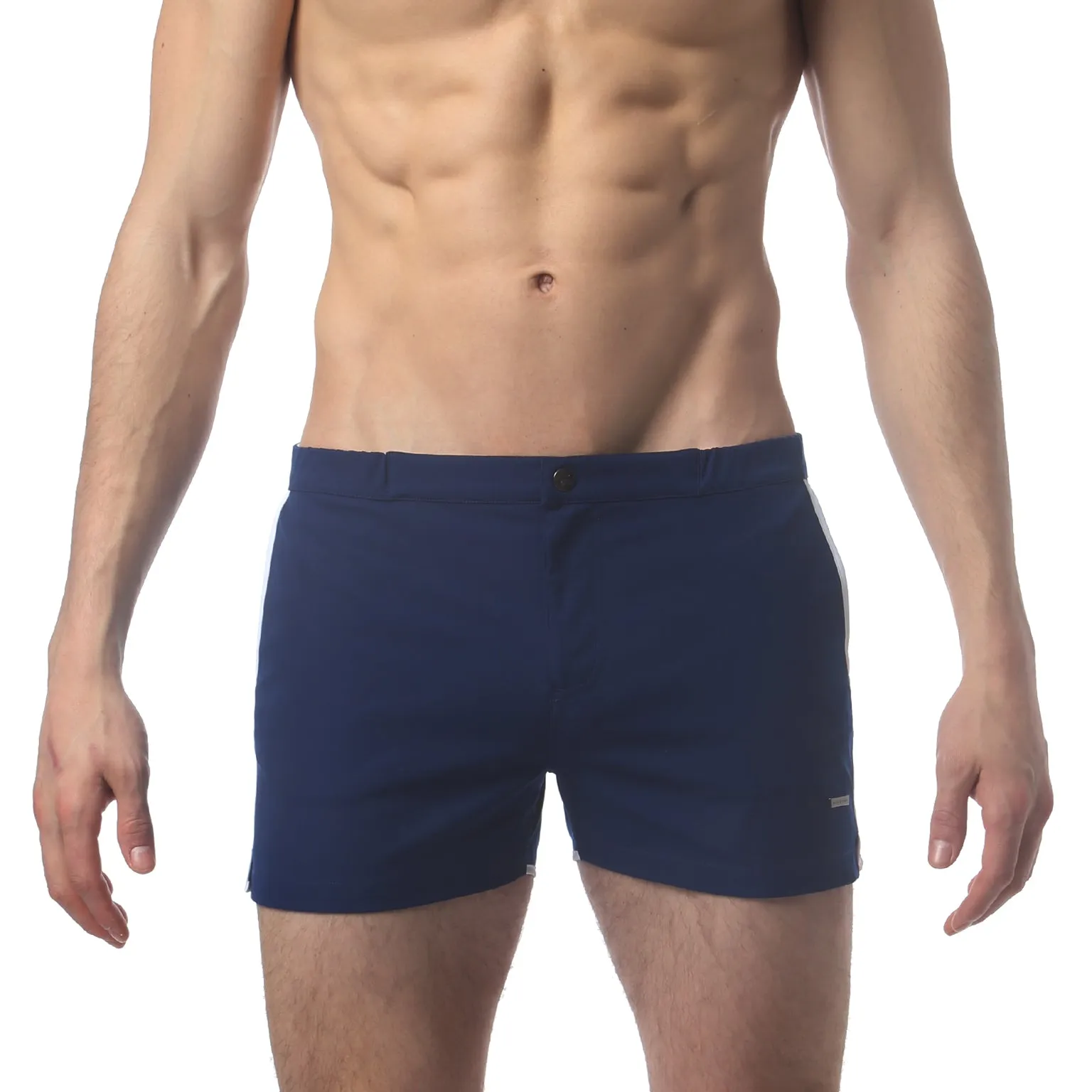 Navy 2" Angeleno Solid Stretch