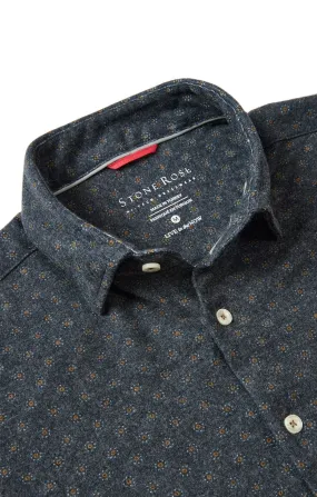 Navy Multi Dot Geo Jersey Shirt