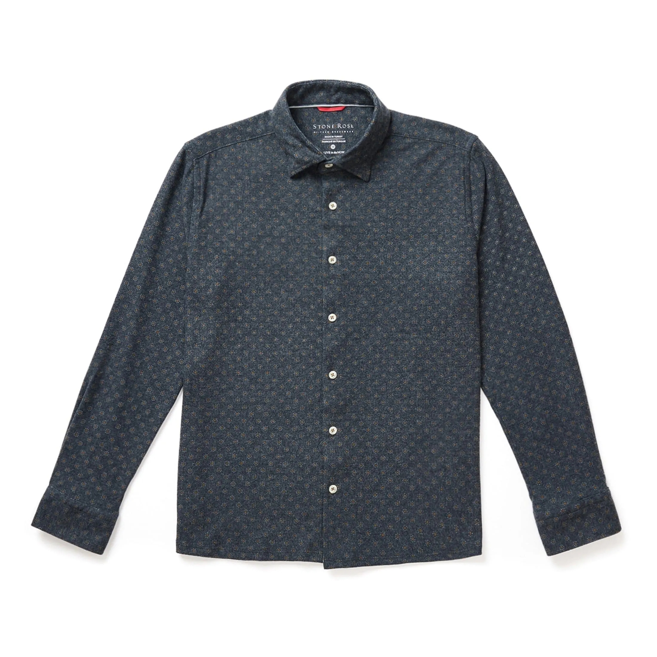 Navy Multi Dot Geo Jersey Shirt