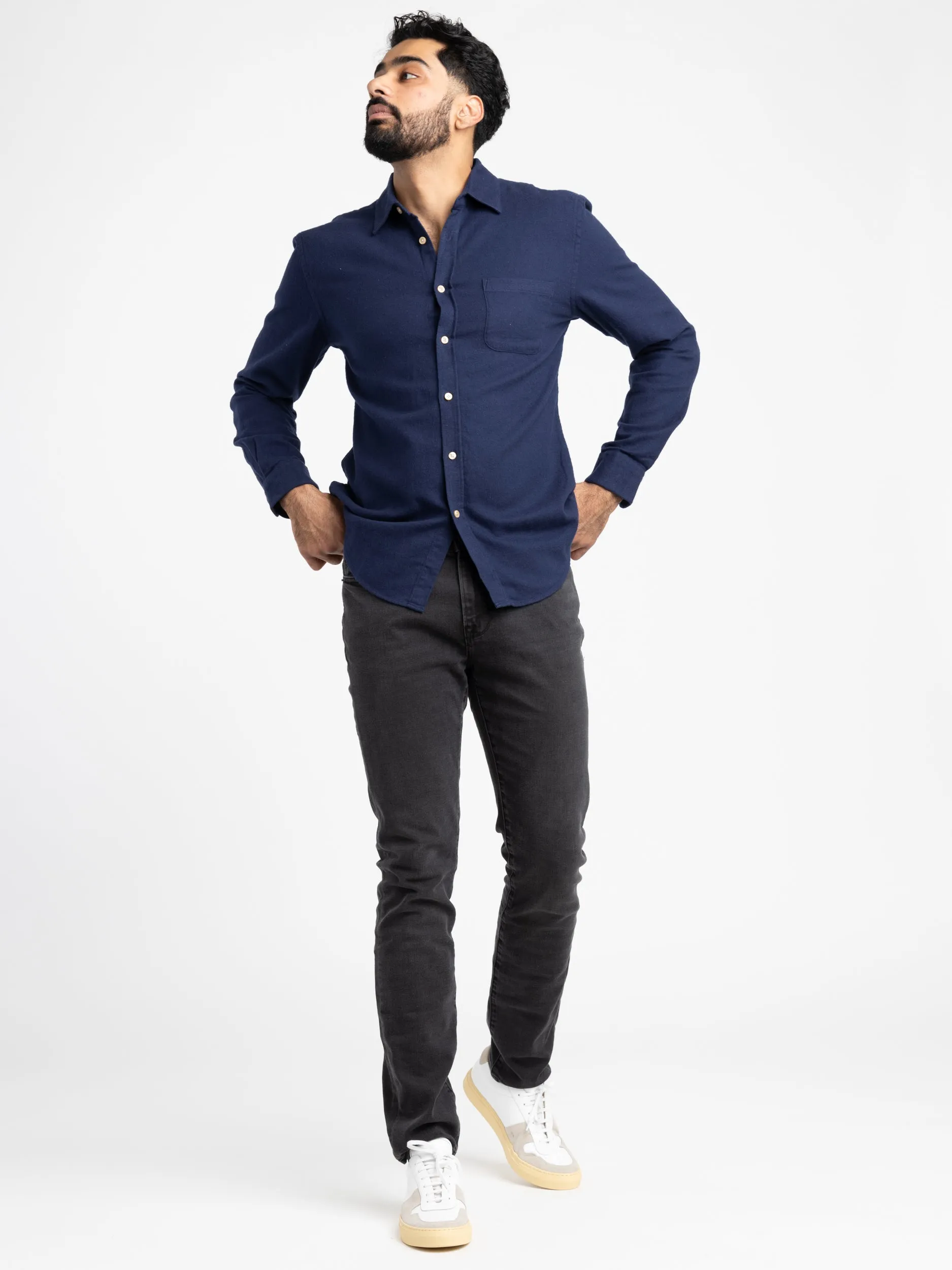 Navy Teca Flannel Shirt