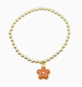 Orange Flower Bracelet