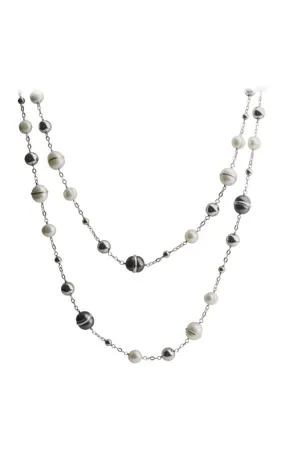 Pearl and Hematite Necklace