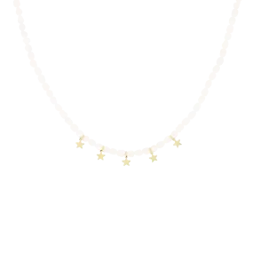 Pearl/ gold necklace with stars