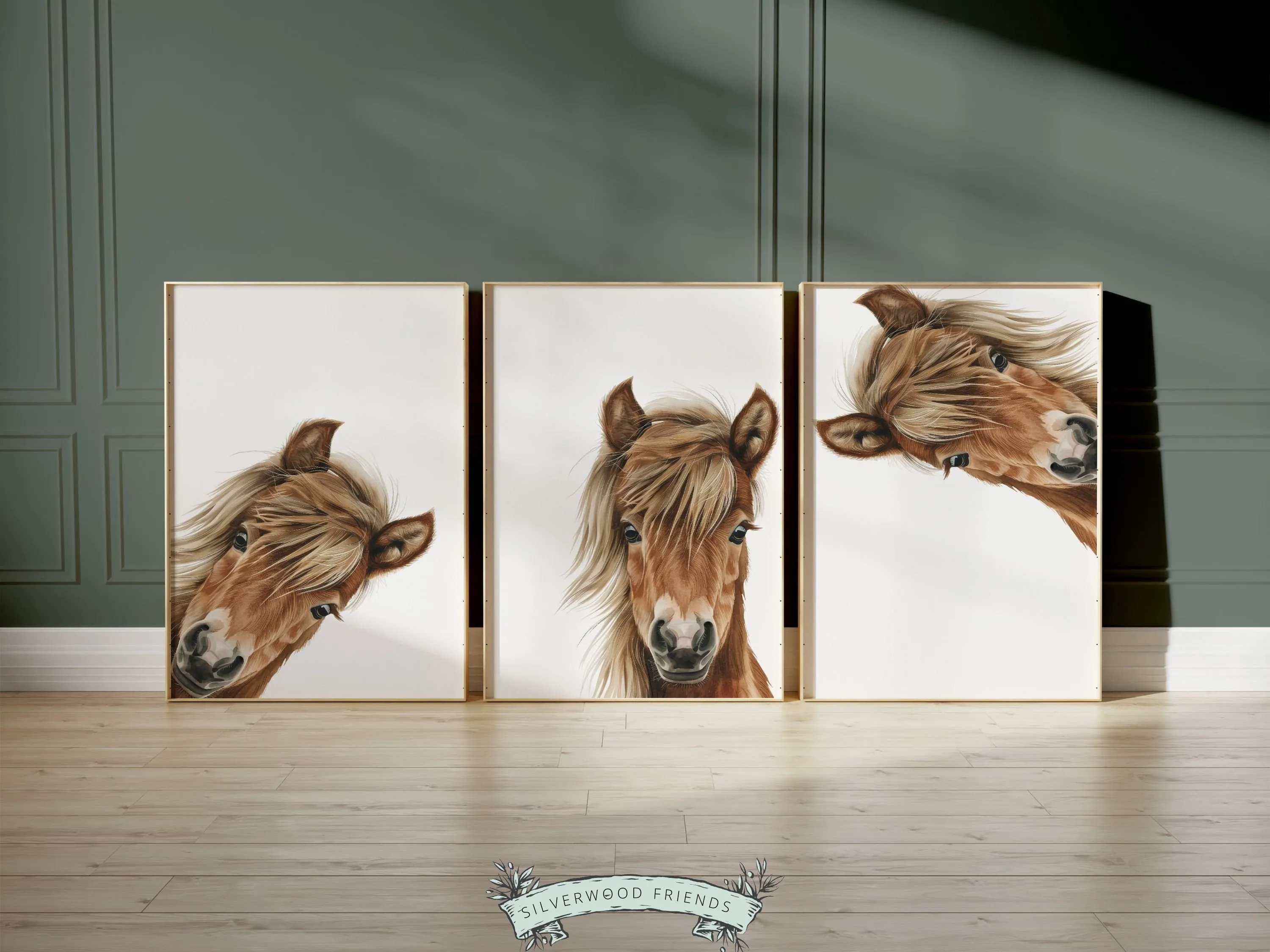 Peeking Horse Nursery Prints - 001