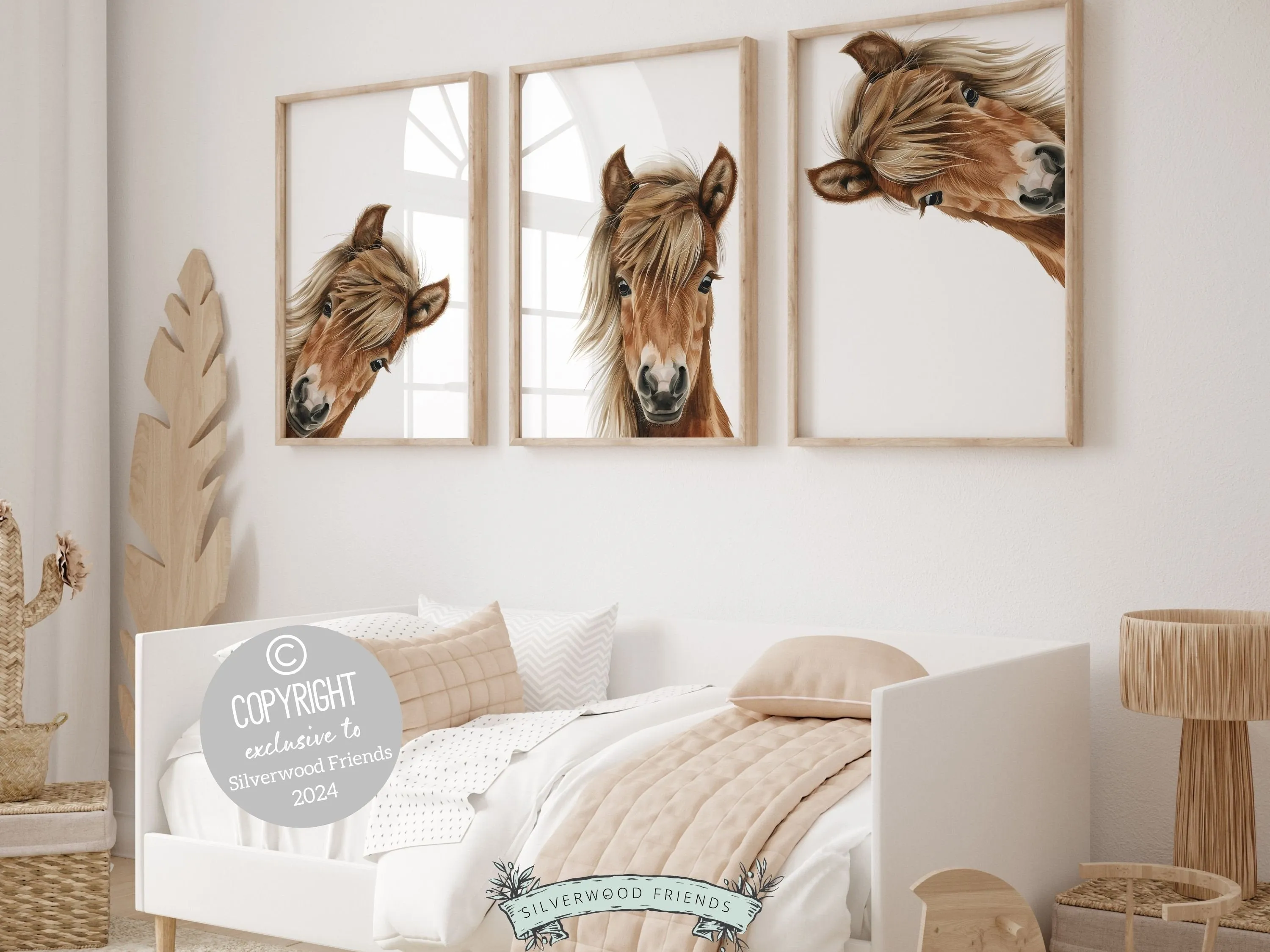 Peeking Horse Nursery Prints - 001