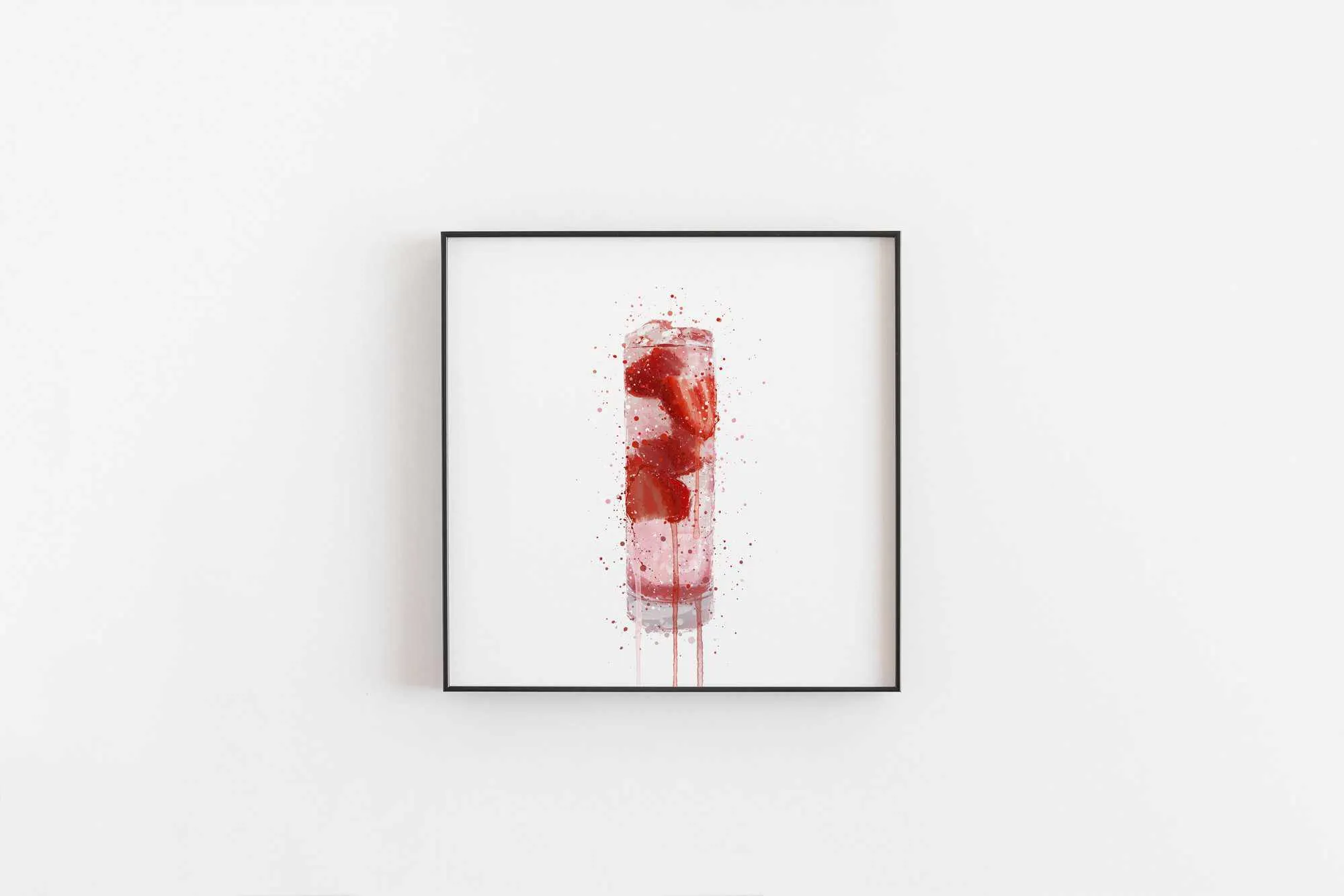 Pink Gin and Tonic Wall Art Print 'Tall'