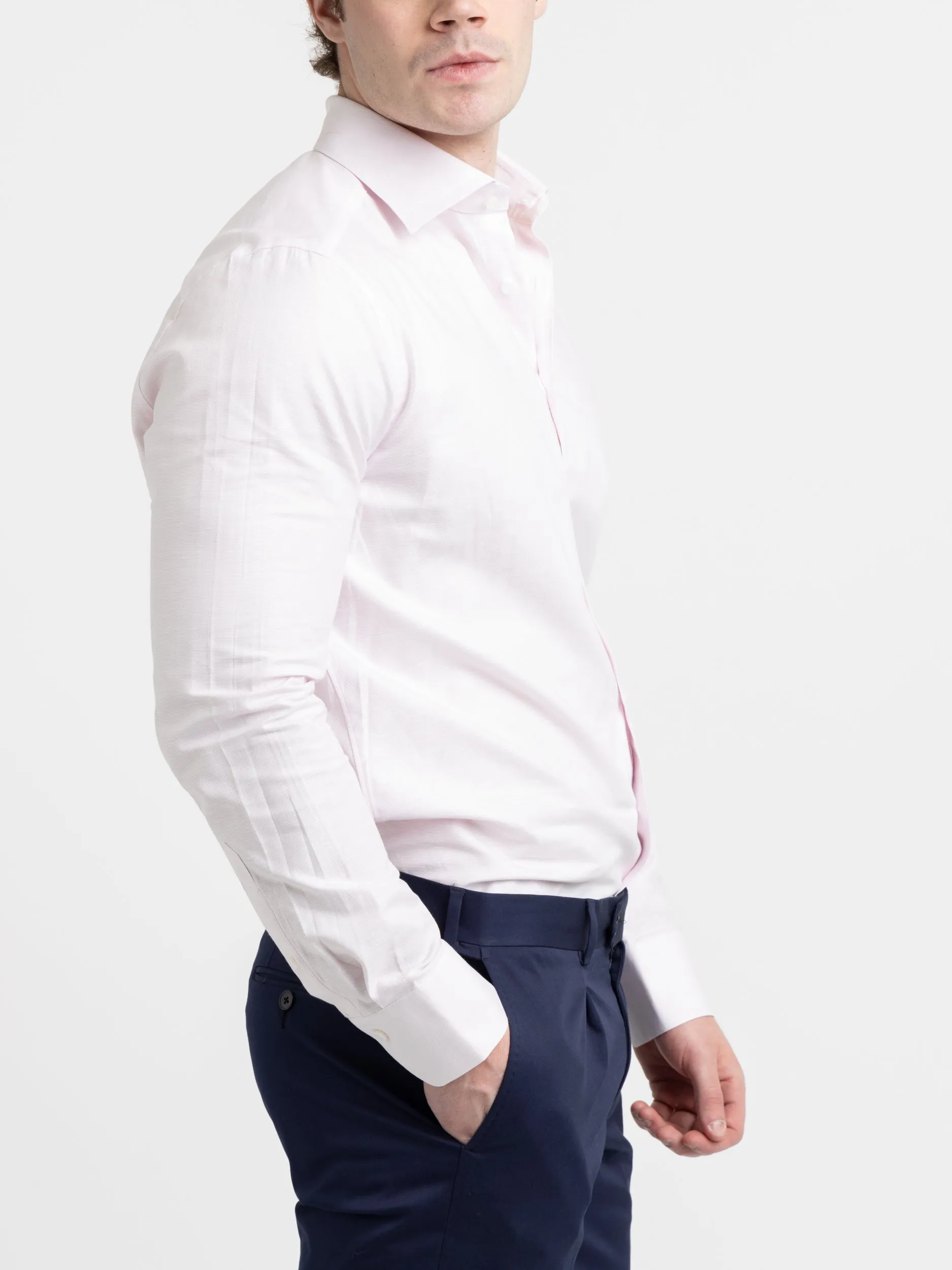 Pink Twill Stretch Shirt