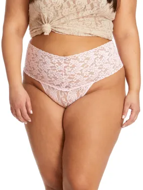 Plus Size Retro Lace Thong Bliss Pink