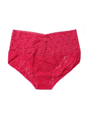 Plus Size Retro Lace V-Kini Evening Pour Red Sale