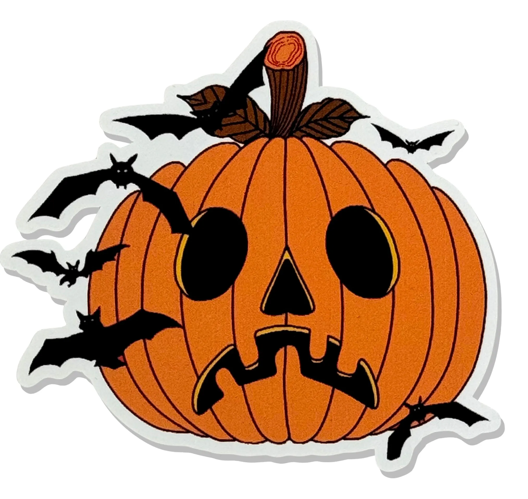 Pumpkin Head Cut Vinyl STICKER