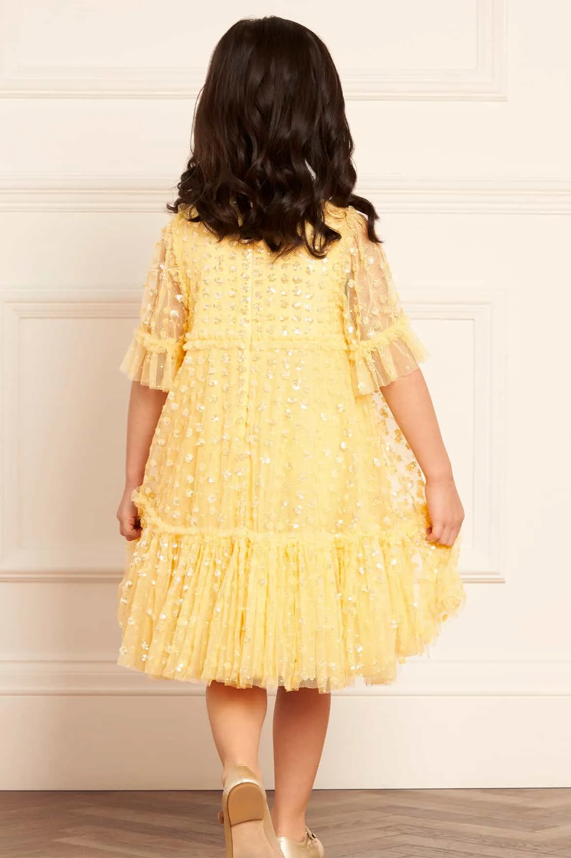 Raindrop Sequin Kids Dress