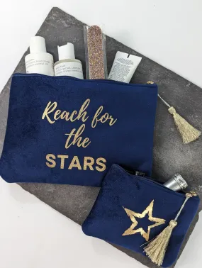 Reach for the Stars' Set of 2 Velvet Bags/Purses