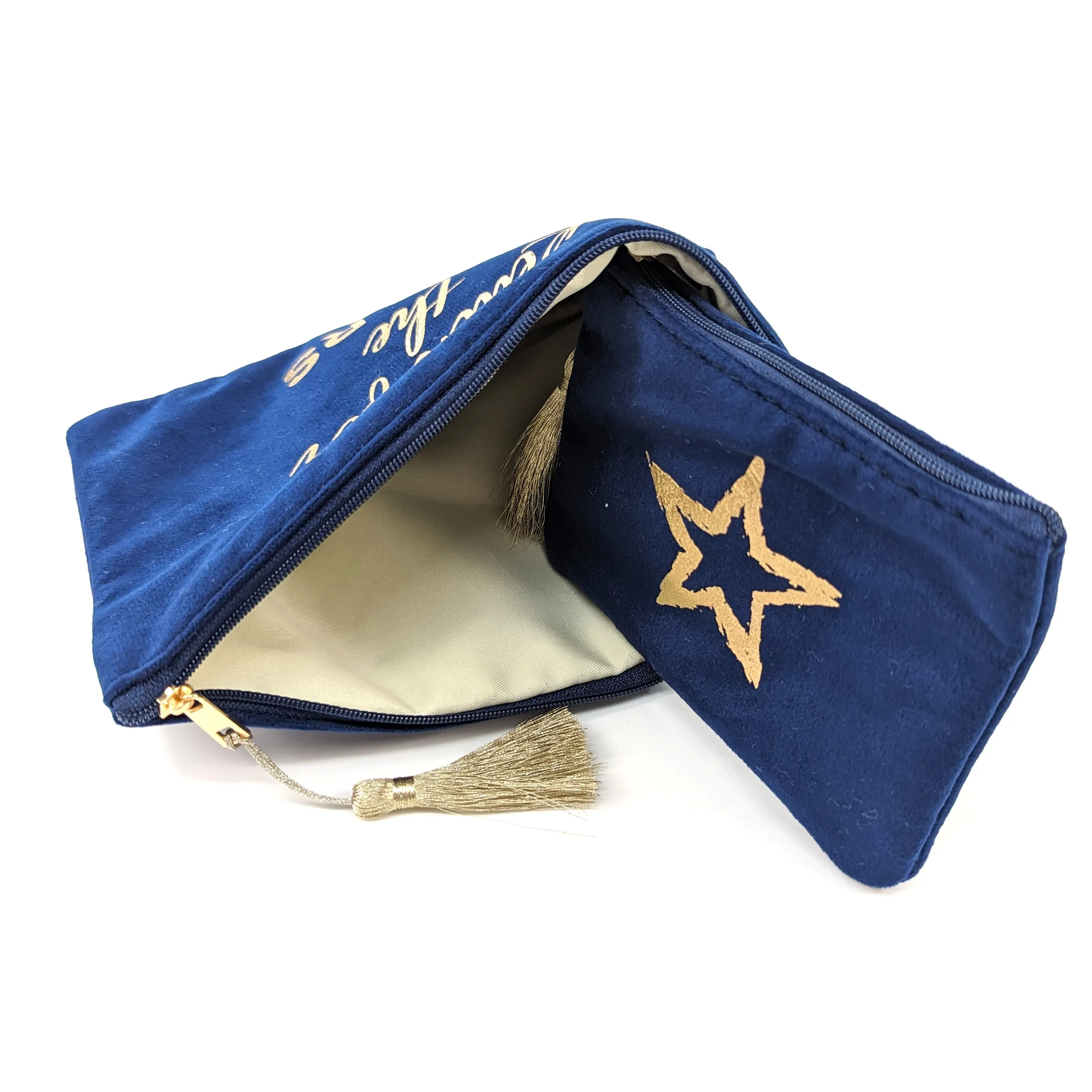 Reach for the Stars' Set of 2 Velvet Bags/Purses