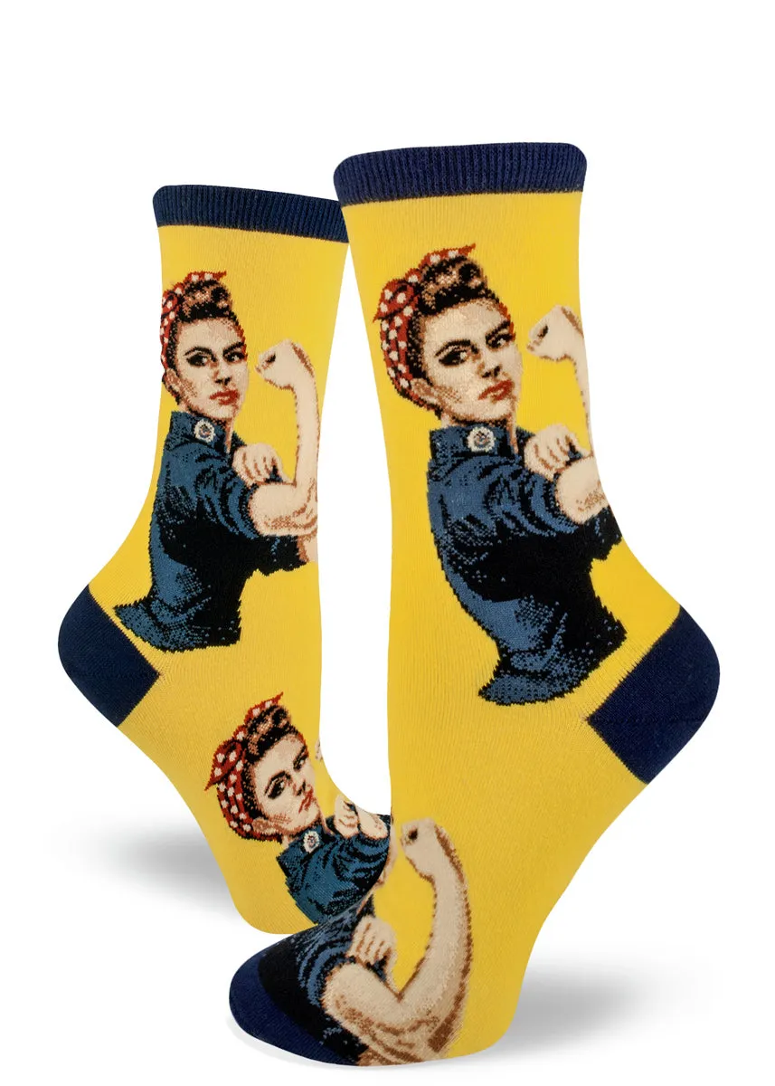 Rosie The Riveter Crew Socks