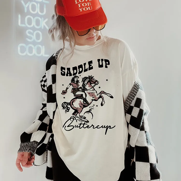 Saddle Up Buttercup Western Graphic Tee (Wholesale)