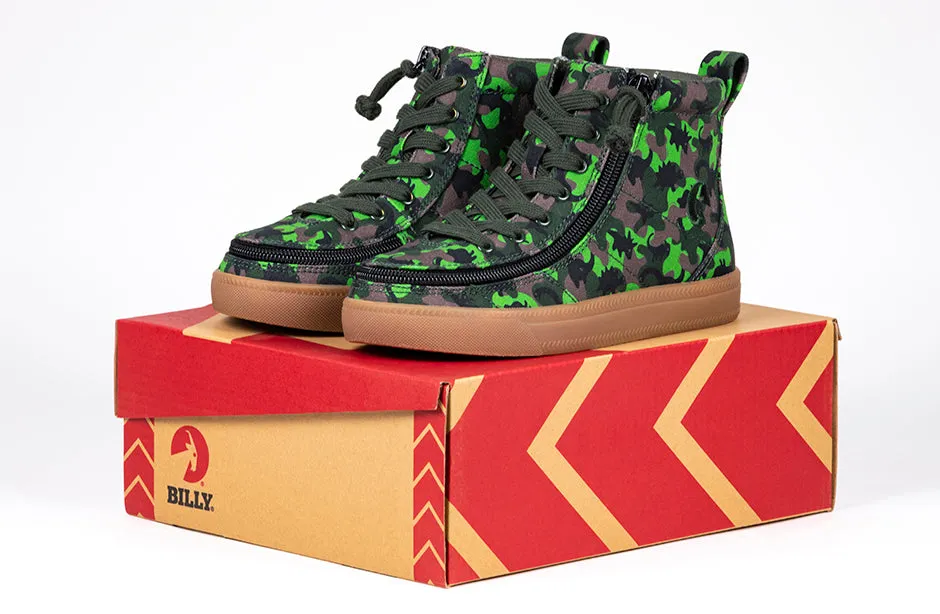 SALE - Green Dino BILLY Classic Lace High Tops