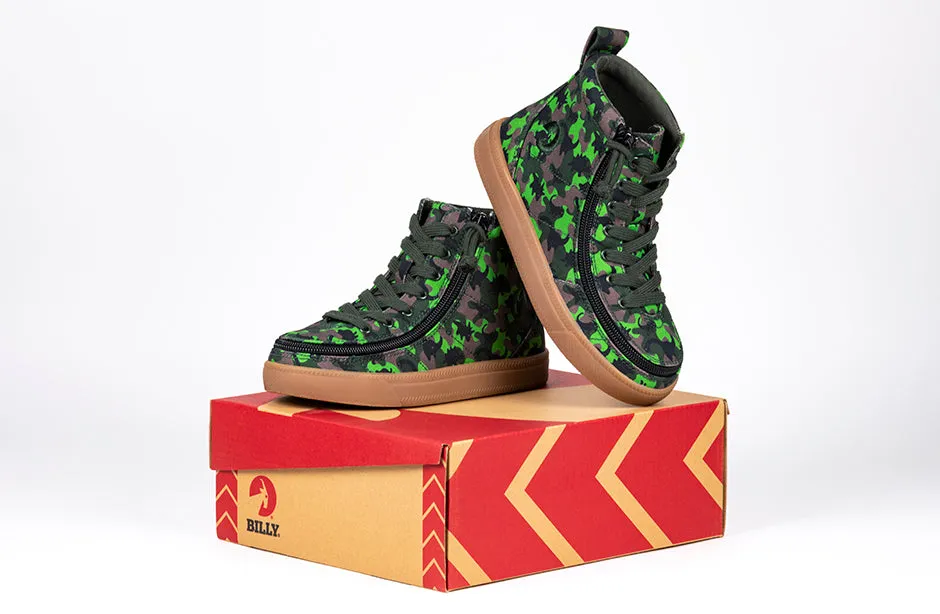 SALE - Green Dino BILLY Classic Lace High Tops