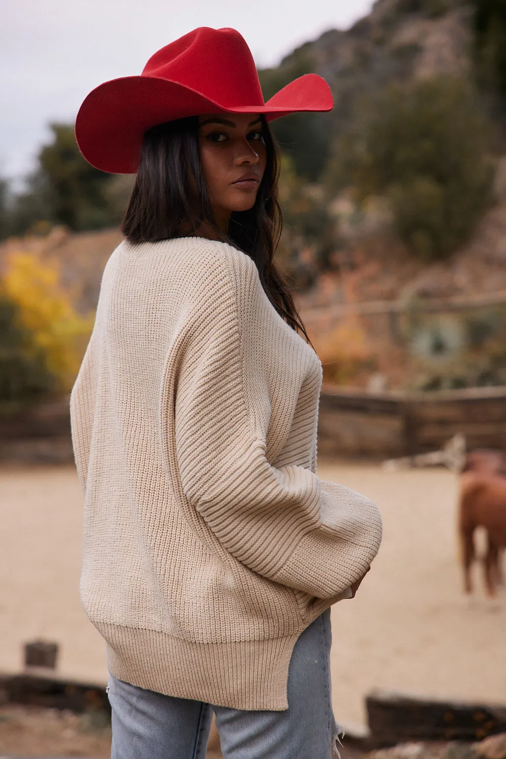 Samantha Beige Knit Sweater