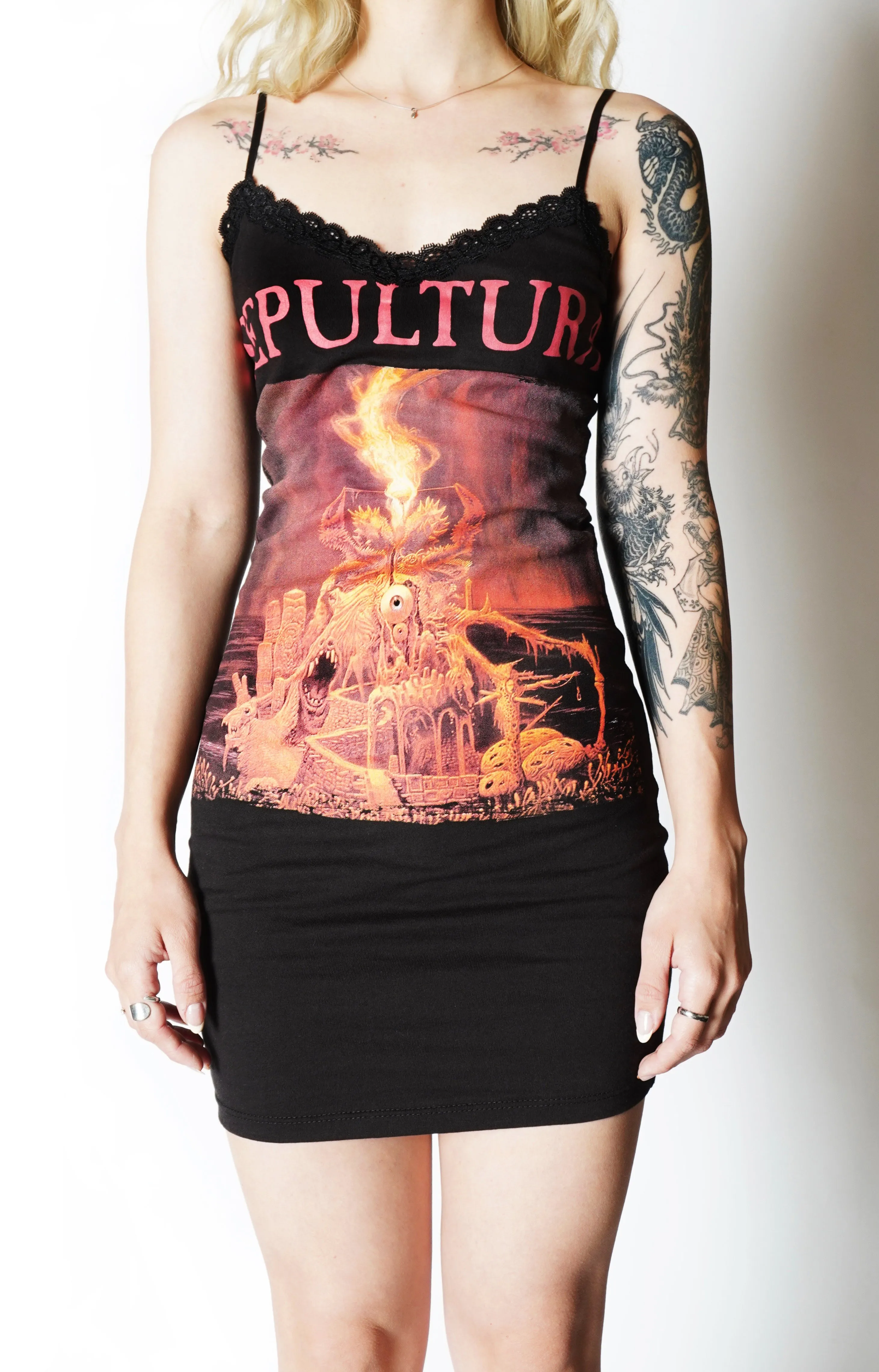 Sepultura Lace Strap Dress