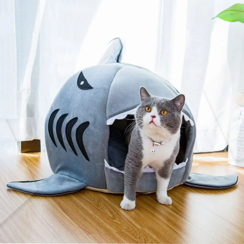 Shark Round Cat House